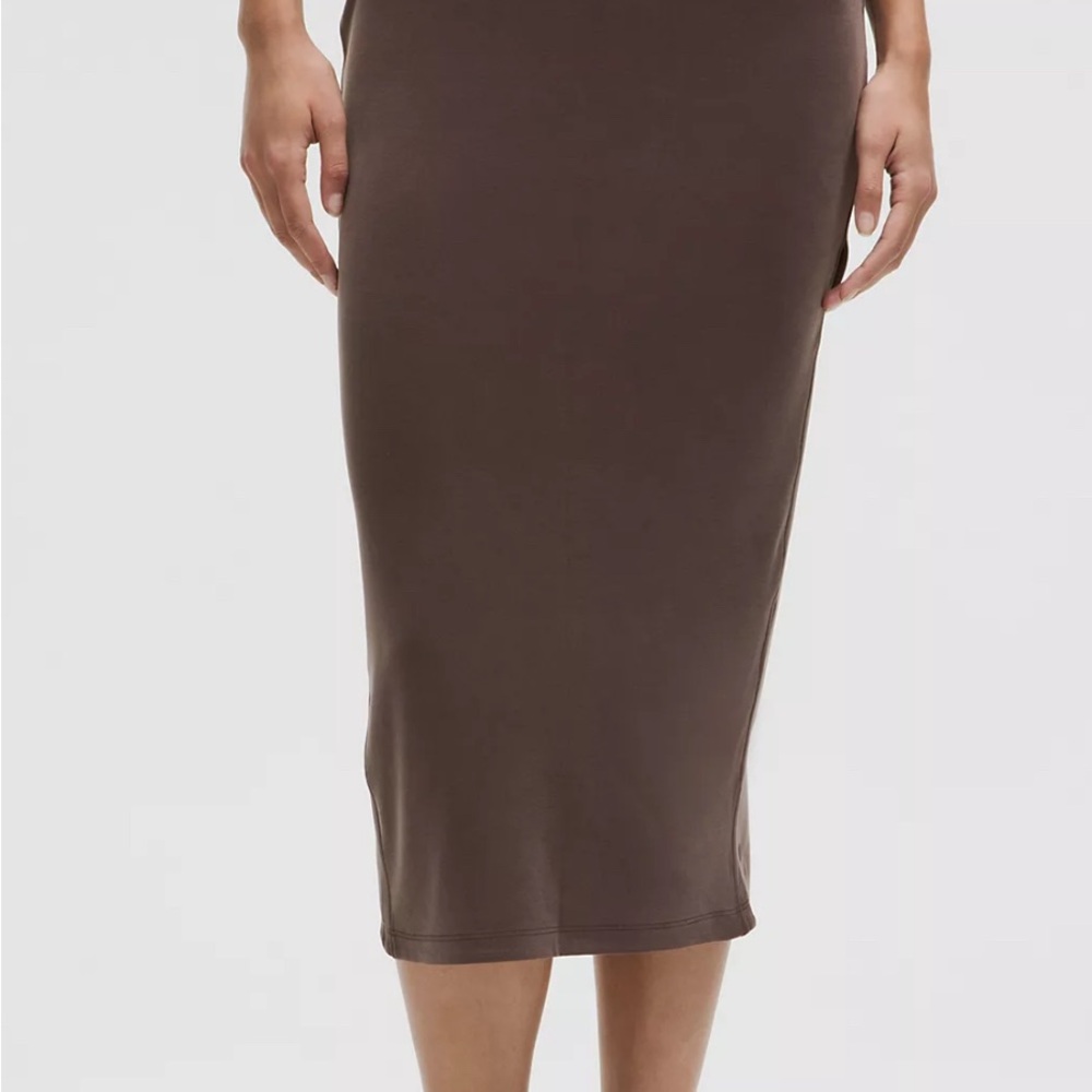 Lululemon Drapey Softstreme Column Midi Skirt